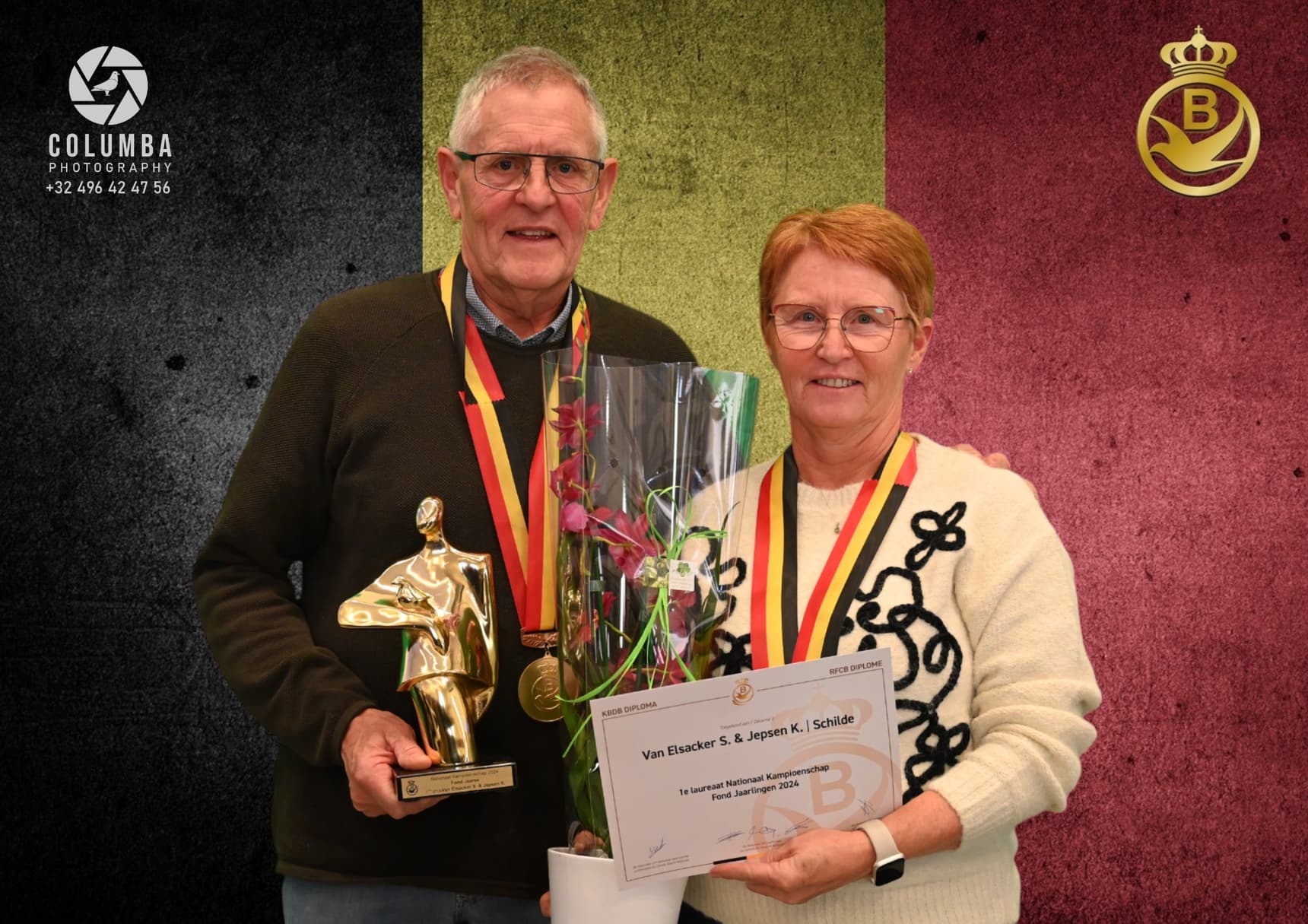 Van Elsacker-Jepsen (Schilde) werd de laatste 3 seizoen als 1e, 3e en 4e nationaal kampioen KBDB gehuldigd