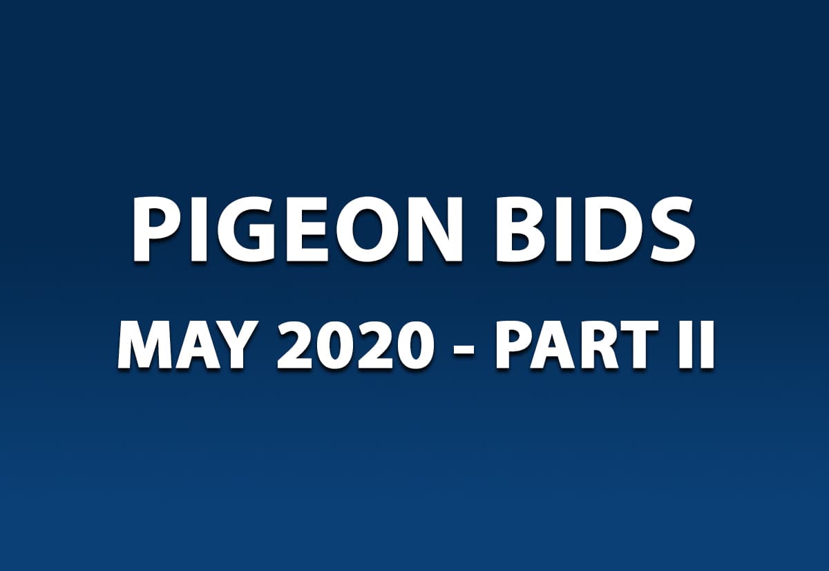Pigeon Bids May 2020 Part II